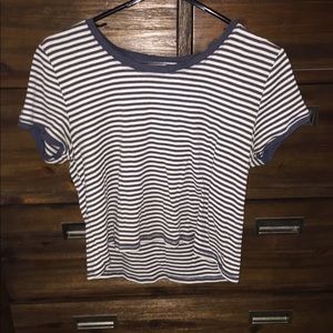 Women’s striped navy and white t-shirt